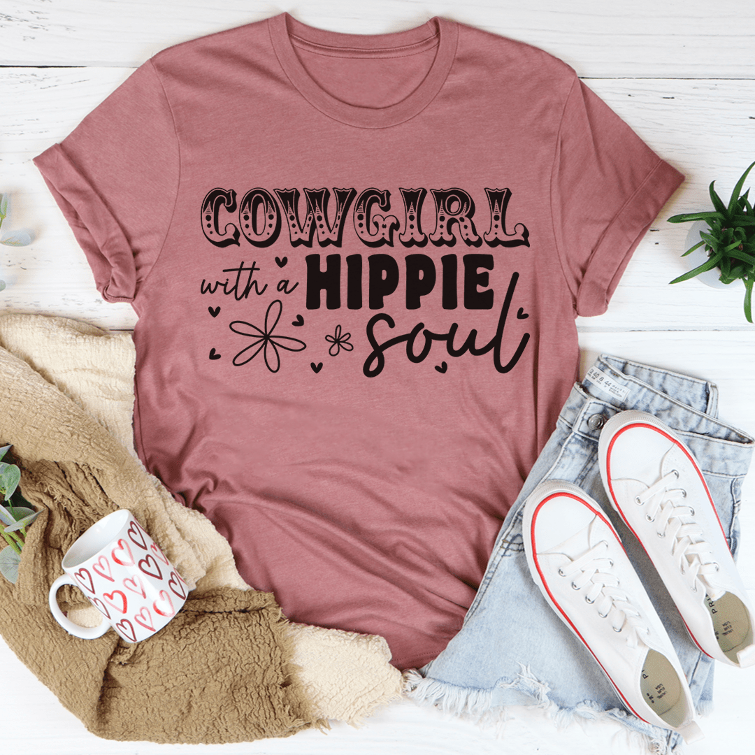 Cowgirl With Hippie Soul Tee-3