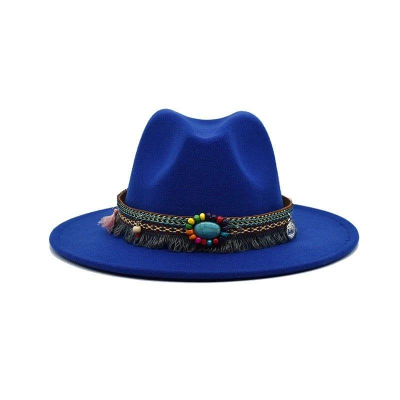 Boho Stiff  Fedora Hat-1