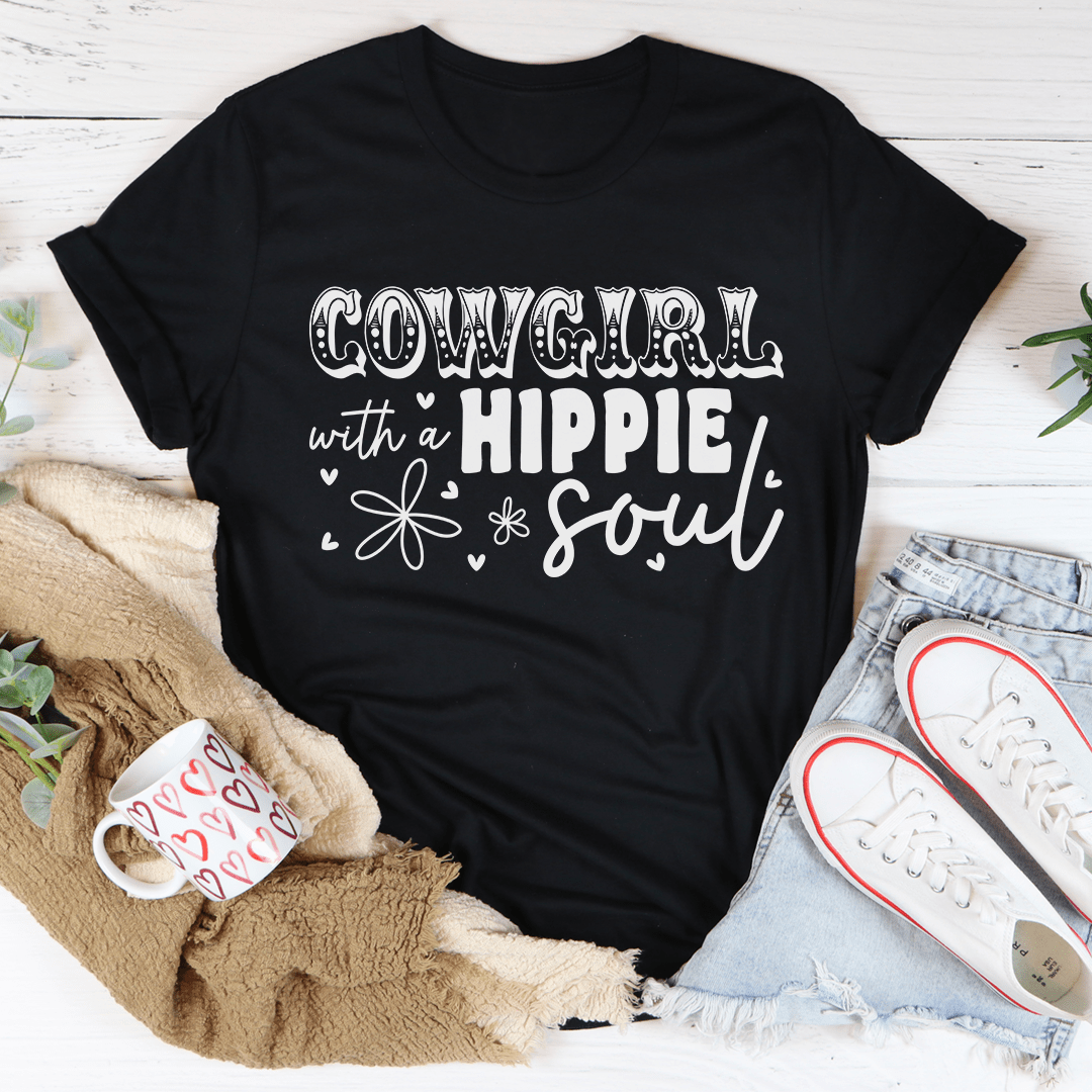 Cowgirl With Hippie Soul Tee-1